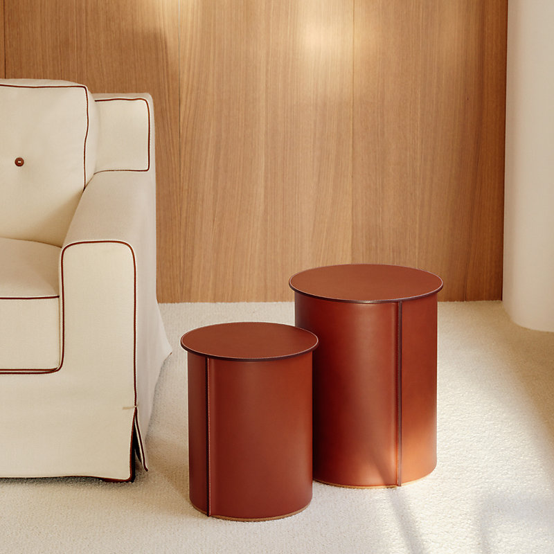 Equipages d'Hermès cork stool, small model - Beige | Hermès USA